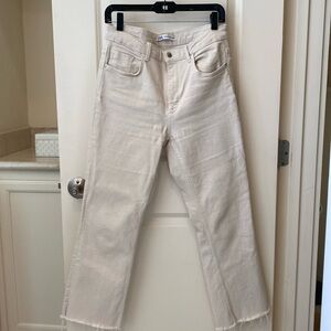 Zara Beige Denim Jeans size 10